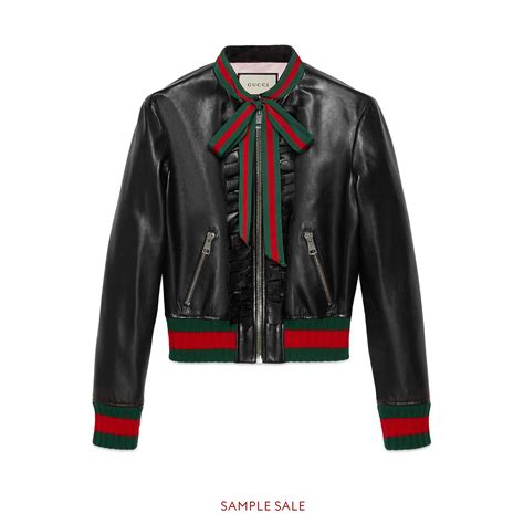 womens gucci leather jacket